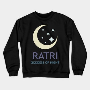 Ratri Ancient Hindu Goddess of Night Crewneck Sweatshirt